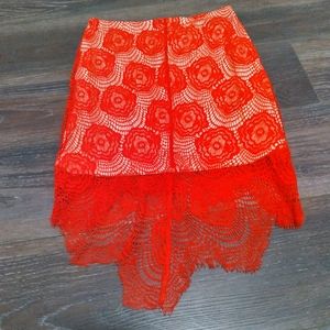 Charlotte russe skirt,size Medium,red and beige